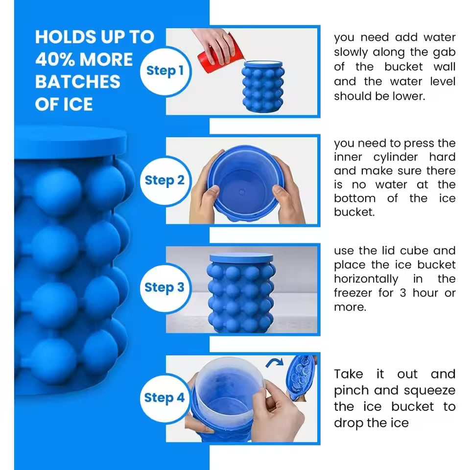 2-in-1 Silicone Ice Bucket & Tray