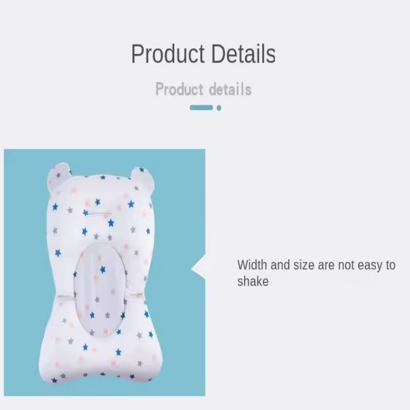 Foldable Baby Bath Seat Cushion – Soft Anti-Slip Newborn Support Pillow for Tub