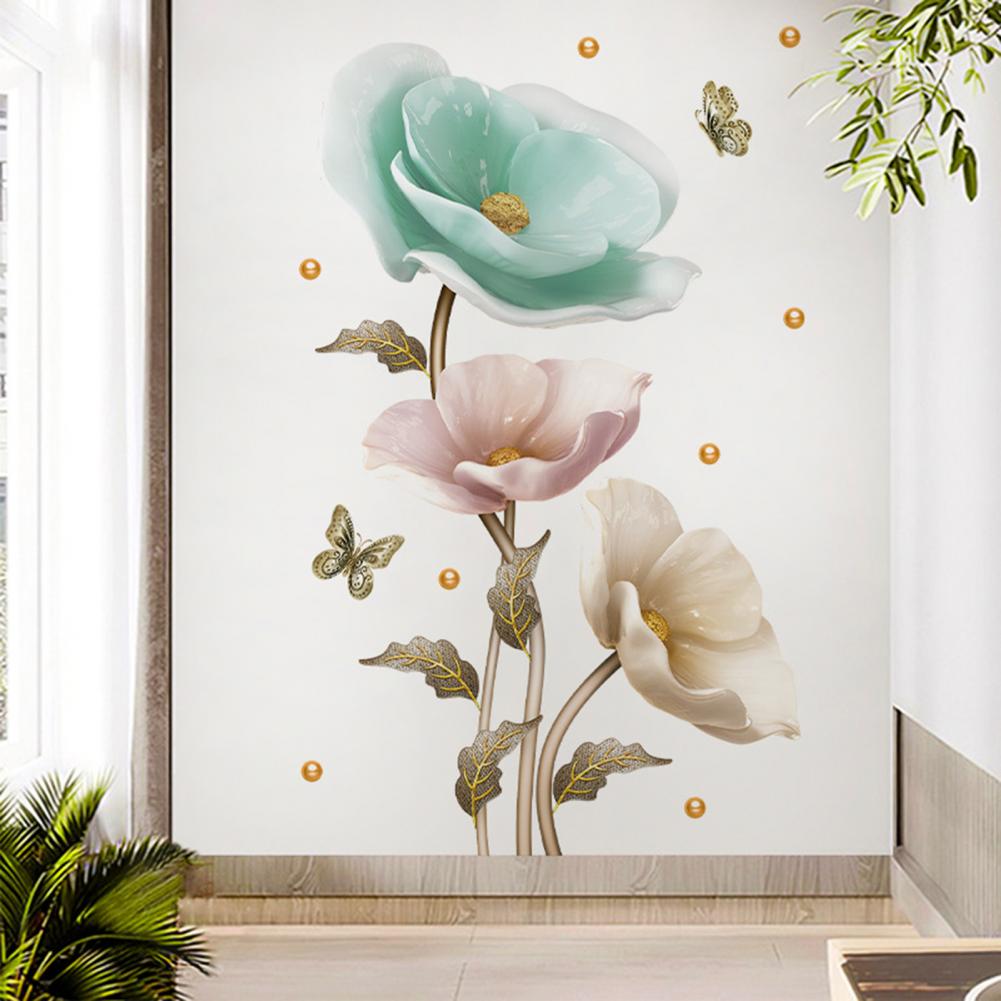 Elegant flower wall sticker