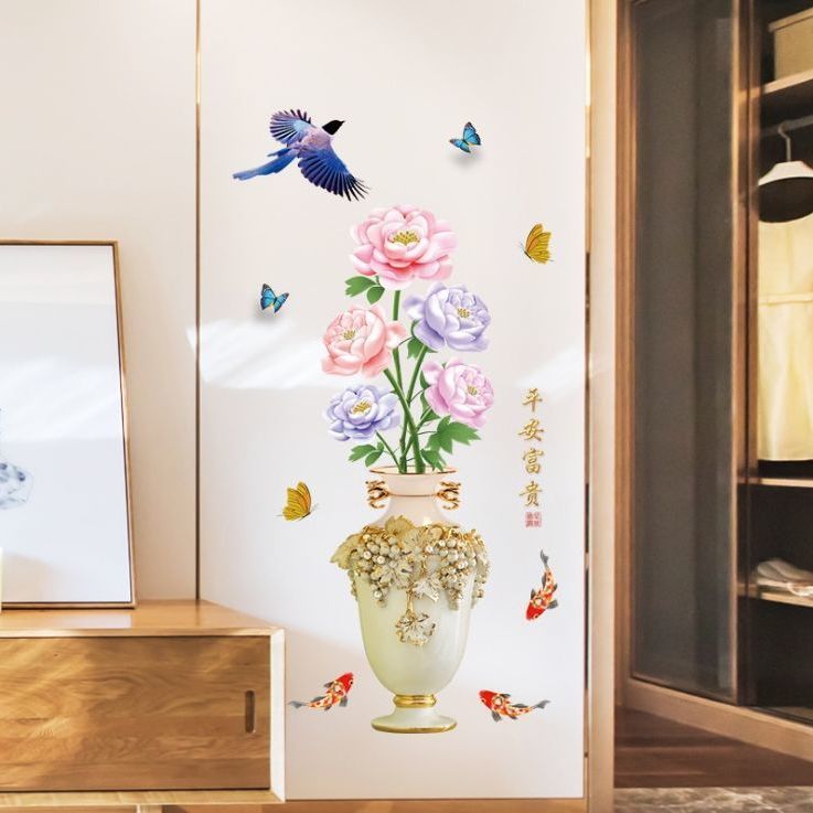 Elegant flower wall sticker