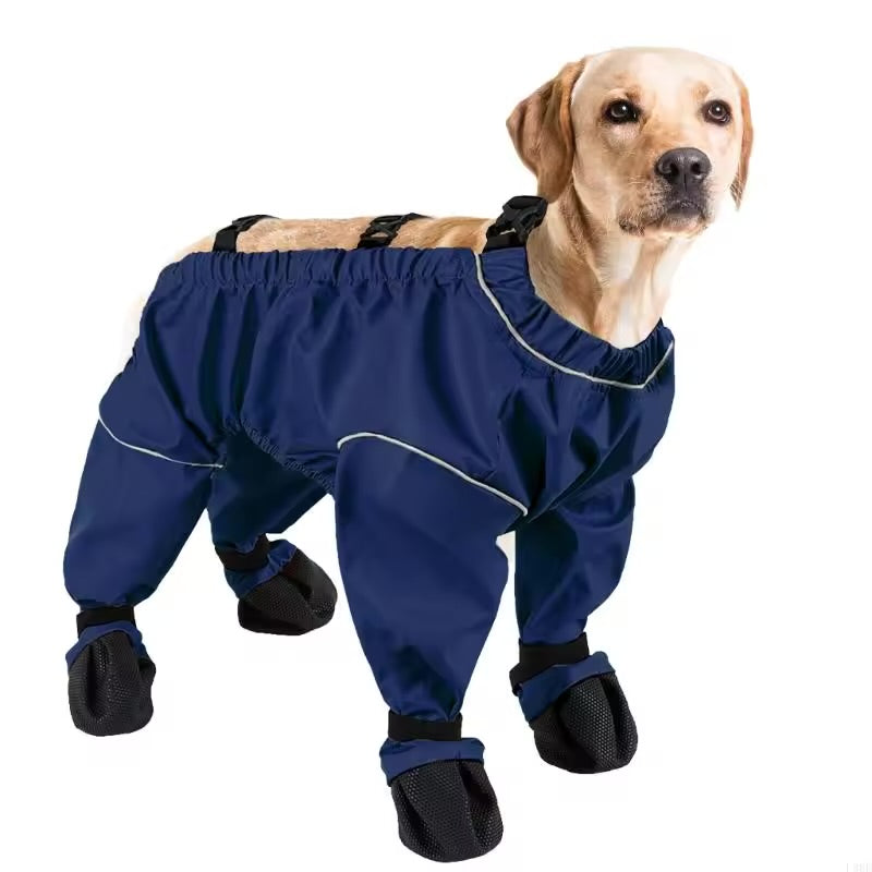 Dog Jumpsuit with Foot Protectors