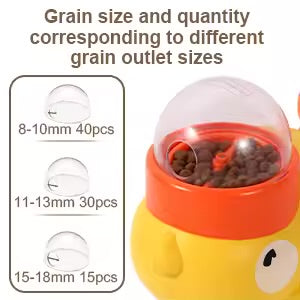 Yellow Duck-Shaped Interactive Dog Treat Dispenser