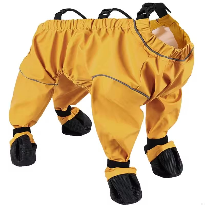 Dog Jumpsuit with Foot Protectors