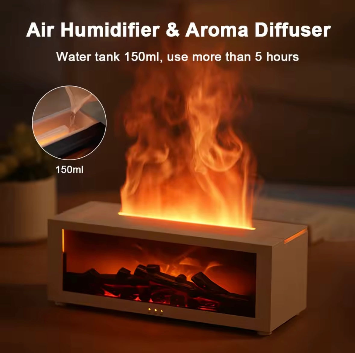 Flame Air Humidifier & Essential Oil Diffuser