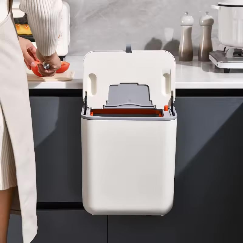 Wall-Mounted Kitchen & Bathroom Garbage Bin (7L/9L)
