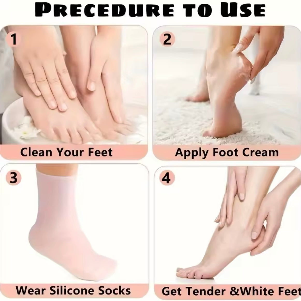 Reusable Silicone Moisturizing Socks