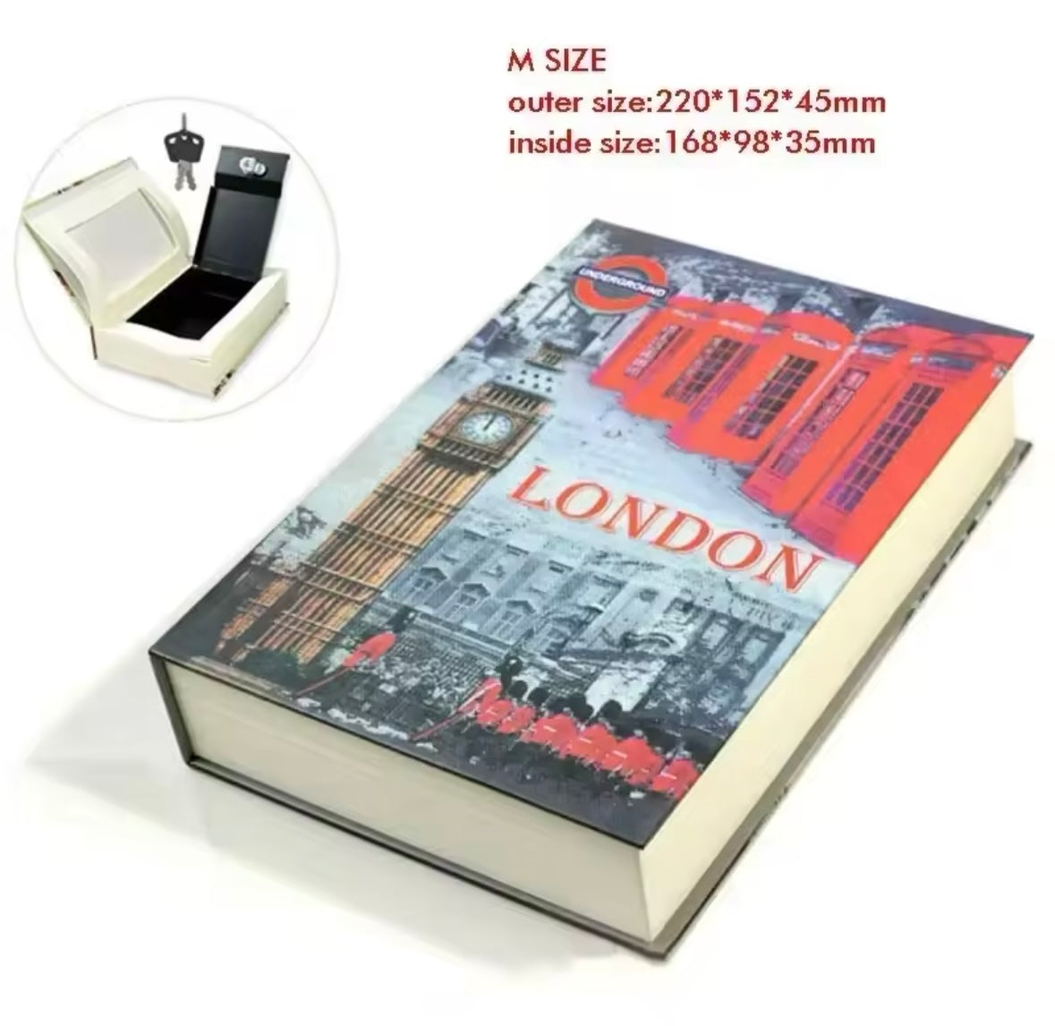 Locking Book Safe – Hidden Storage Box
