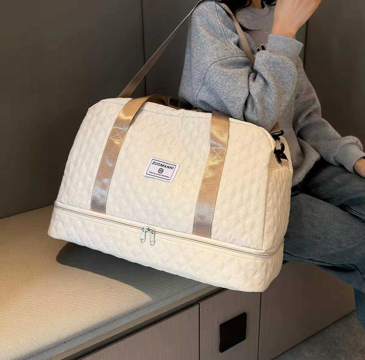 Spacious Travel Duffle with Shoe Compartment