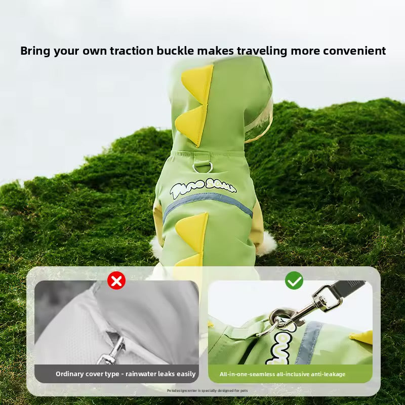 DinoTail Waterproof Dog Raincoat