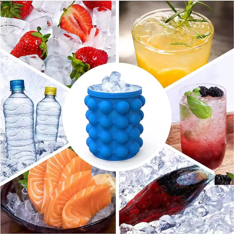 2-in-1 Silicone Ice Bucket & Tray