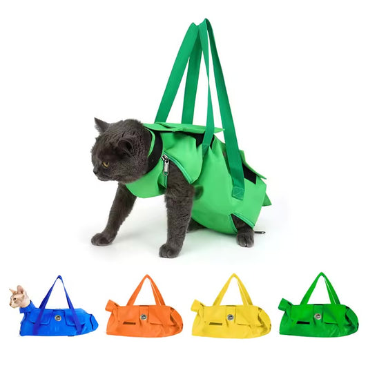 Pet Protection Carrier Bag – Breathable, Anti-Scratch Restraint Bag for Cats & Small Dogs