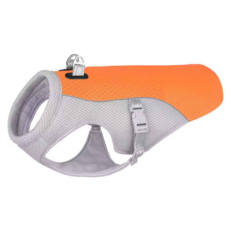 Reflective Dog Cooling Vest Harness – Quick-Release Summer Jacket