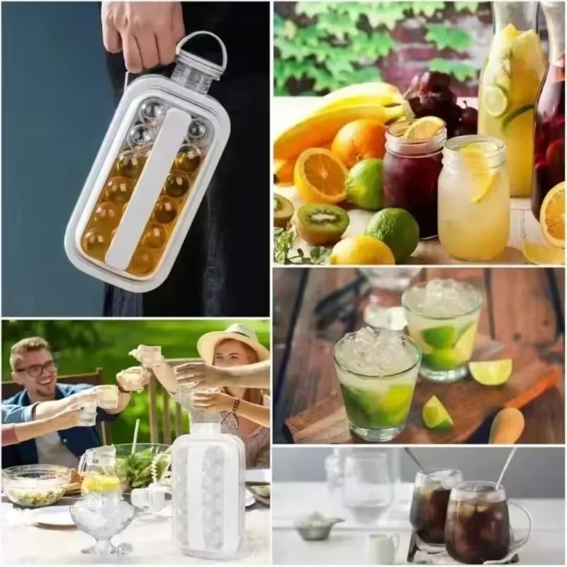 2-in-1 Portable Silicone Ice Ball Maker Kettle