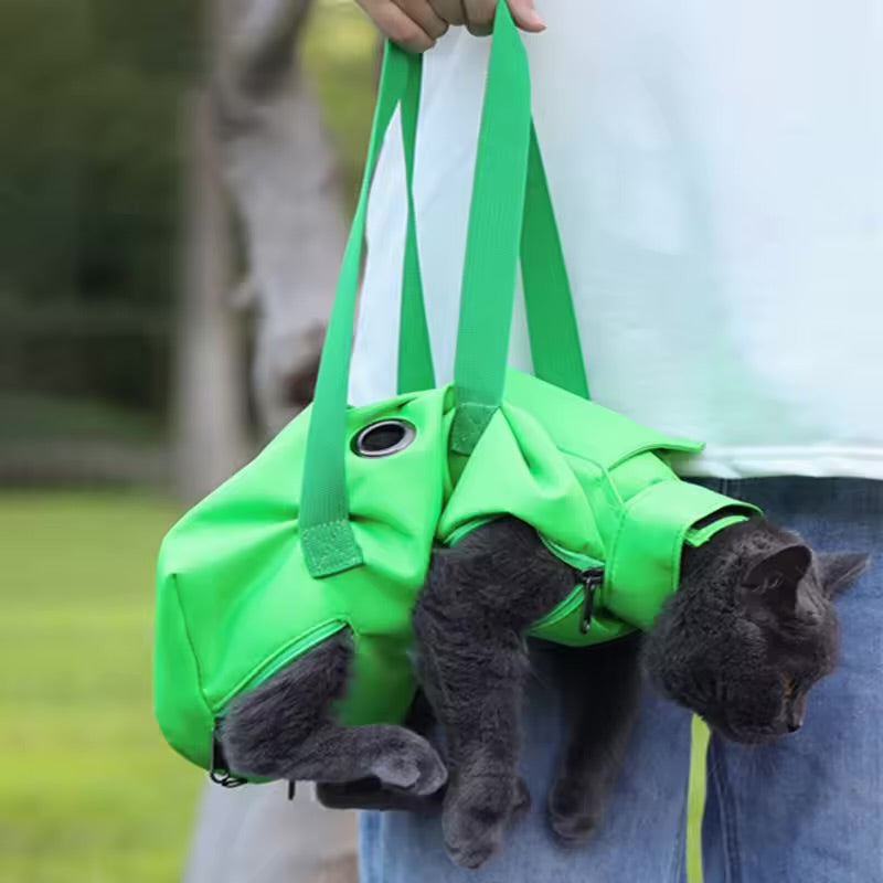 Pet Protection Carrier Bag – Breathable, Anti-Scratch Restraint Bag for Cats & Small Dogs