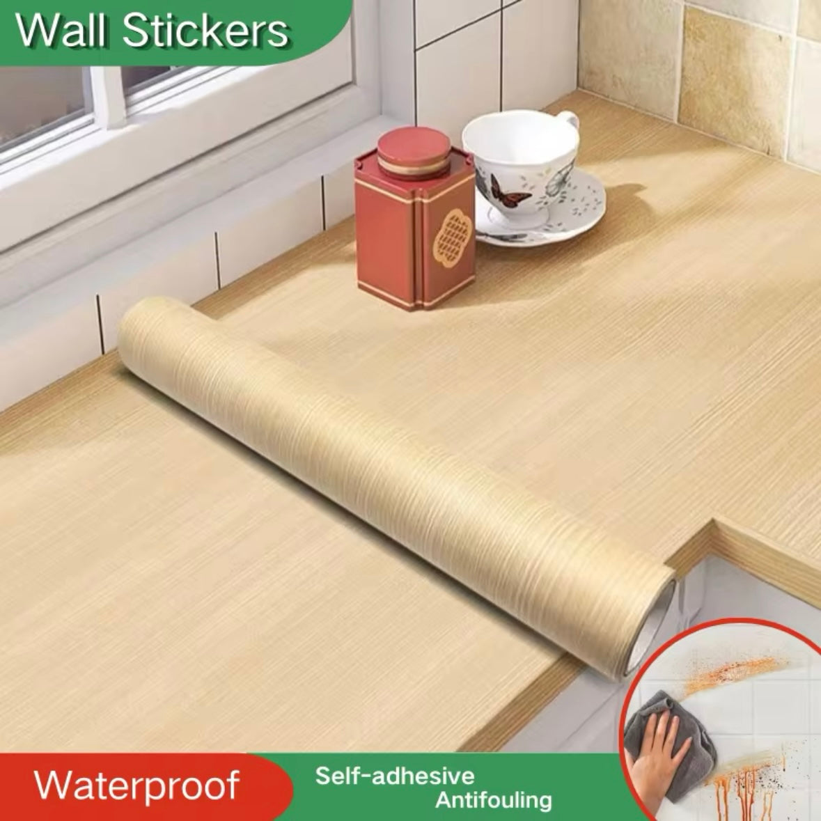 Self-Adhesive Vinyl Wood Wallpaper