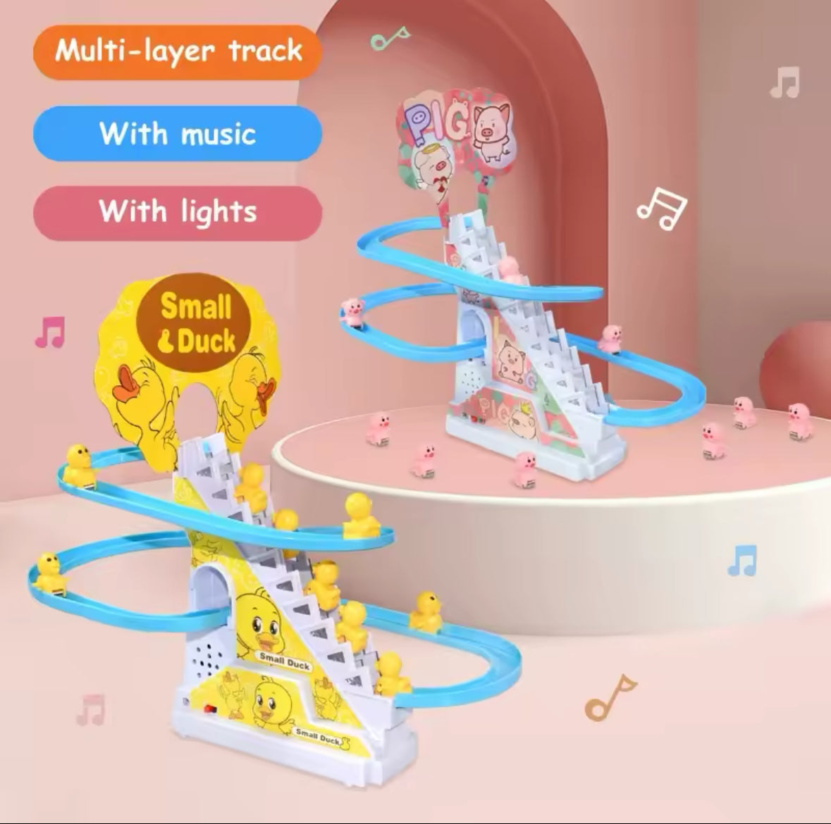 Electric Duckling Slide Toy with Lights & Music