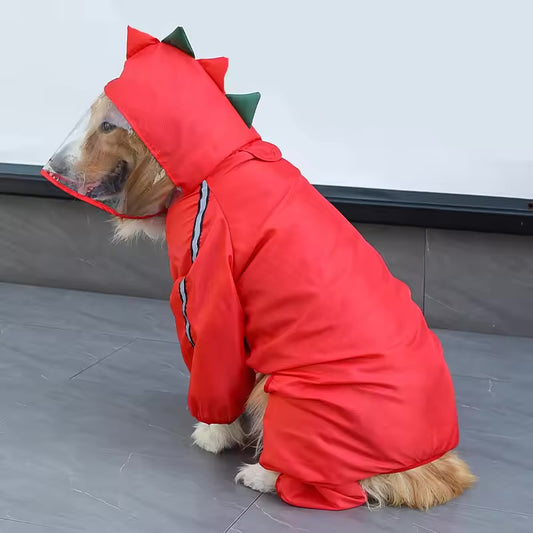 DinoFrog Dog Raincoat