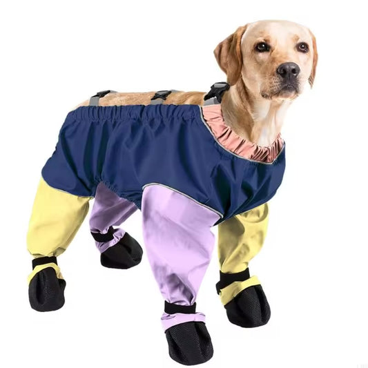Dog Jumpsuit with Foot Protectors