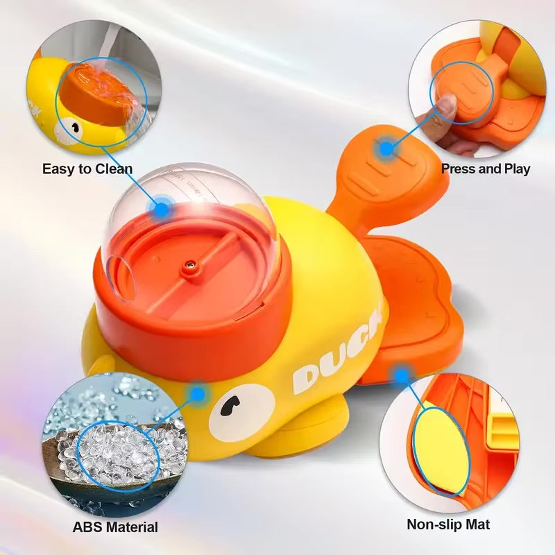 Yellow Duck-Shaped Interactive Dog Treat Dispenser