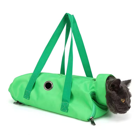 Pet Protection Carrier Bag – Breathable, Anti-Scratch Restraint Bag for Cats & Small Dogs
