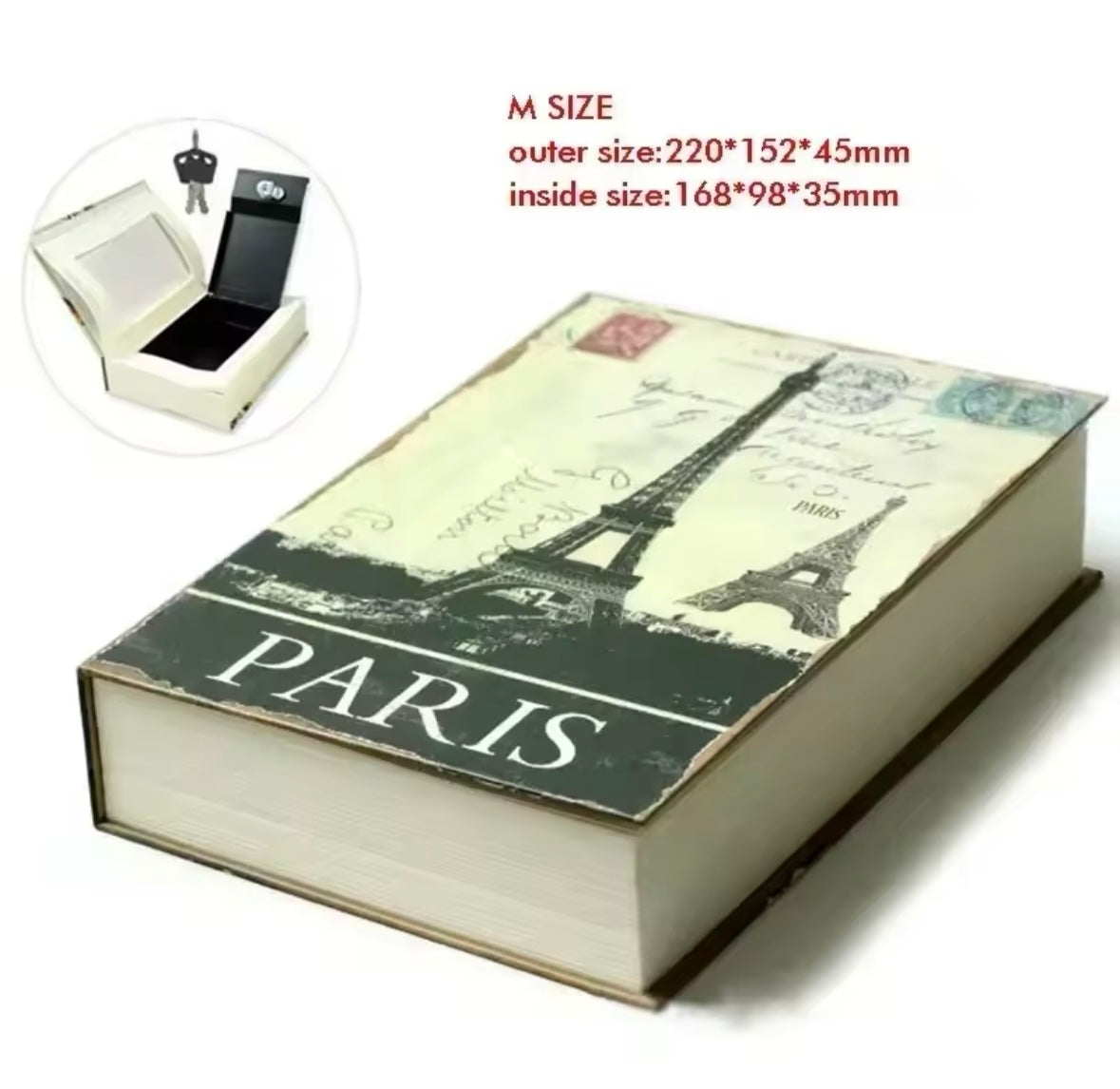 Locking Book Safe – Hidden Storage Box