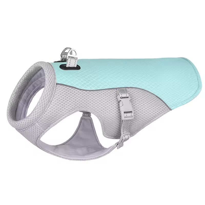 Reflective Dog Cooling Vest Harness – Quick-Release Summer Jacket