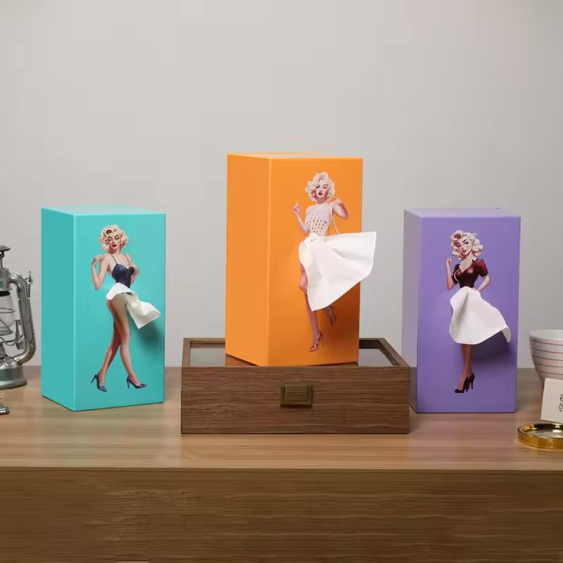 Anime Girl Tissue Box – Cute Puffy Skirt Decor