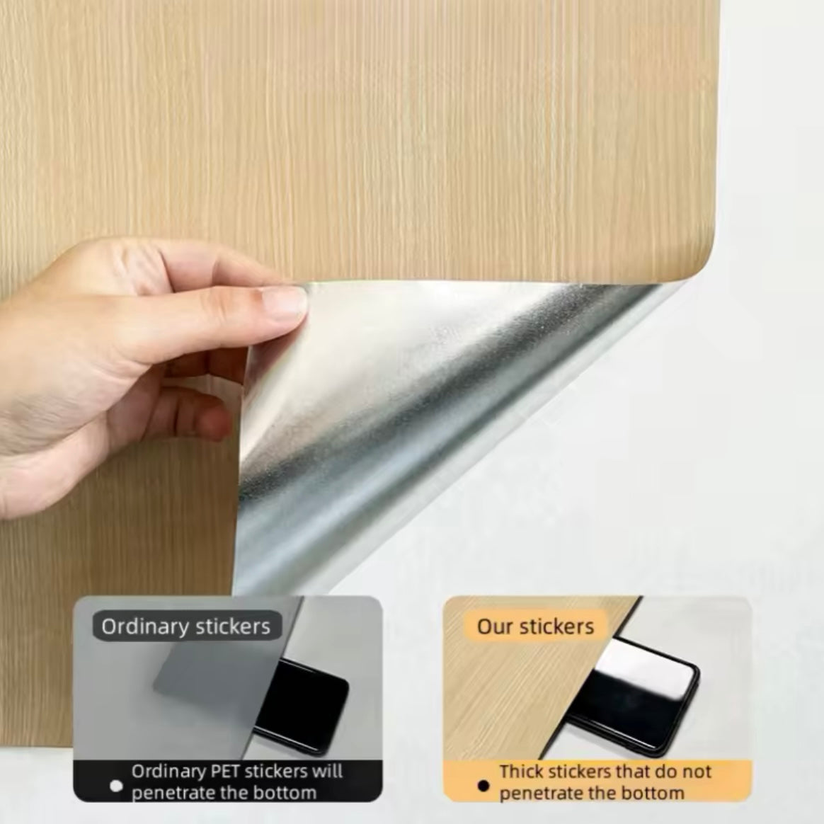 Self-Adhesive Vinyl Wood Wallpaper