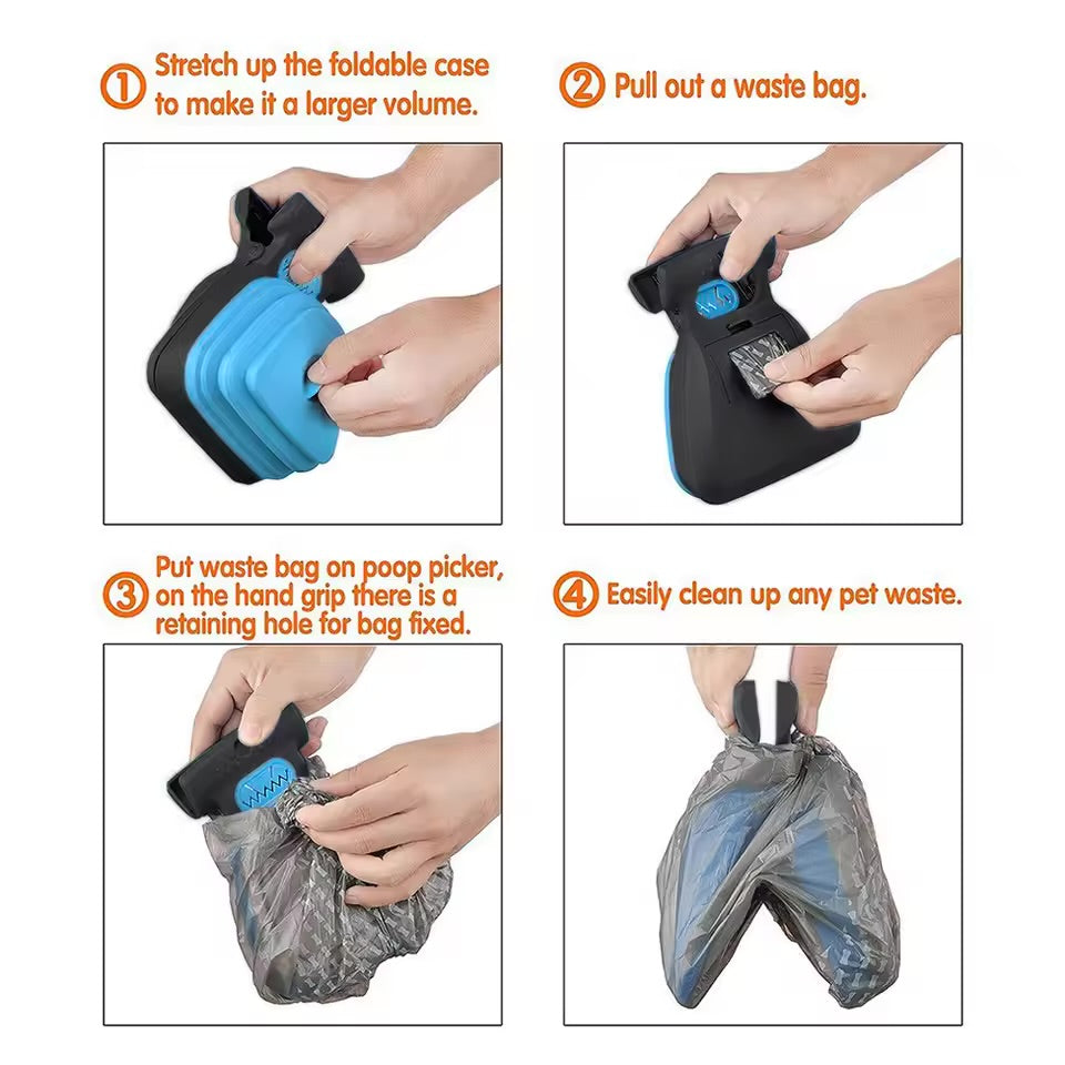 Foldable Dog Pooper Scooper with Bags
