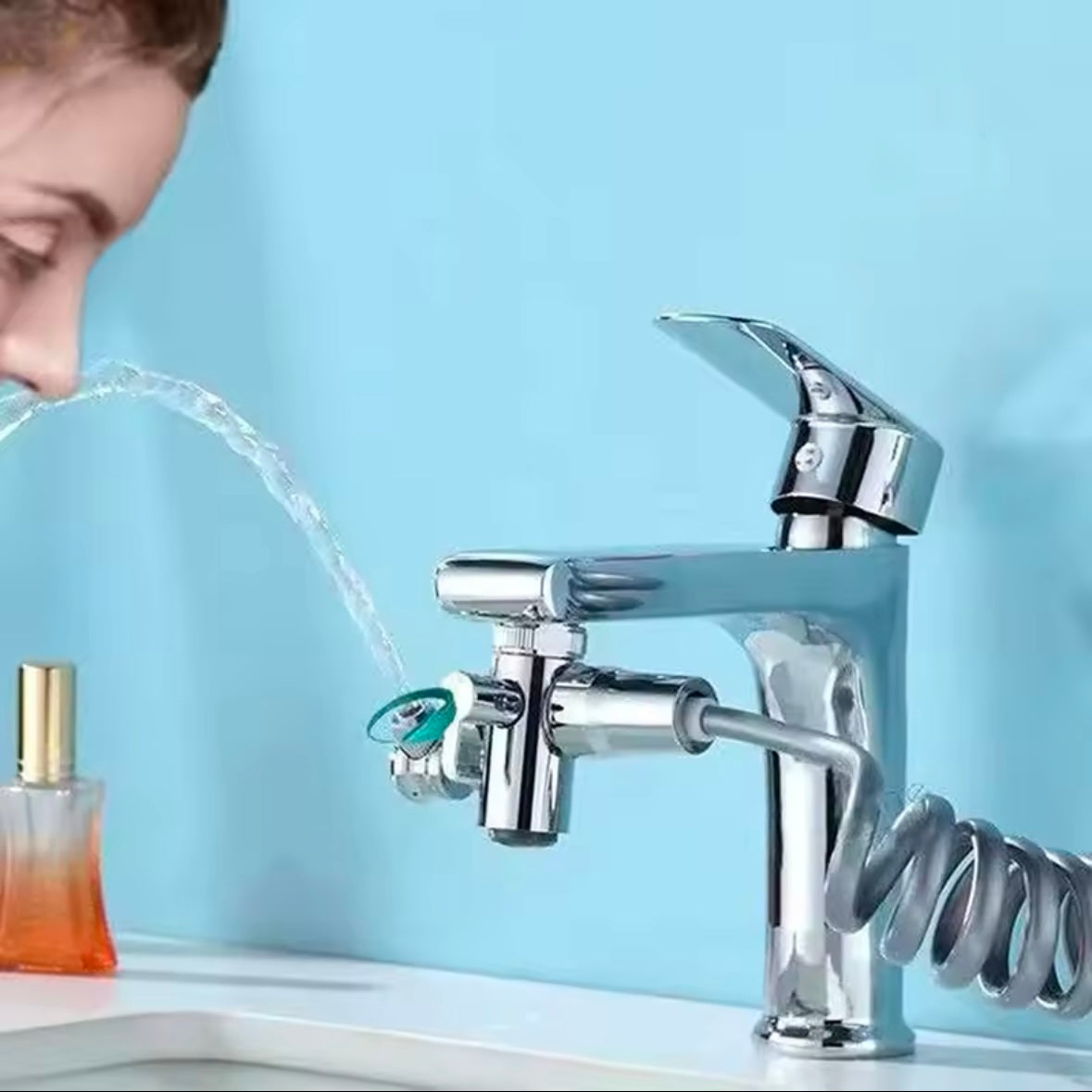 “AquaFlex 360° Multifunctional Copper Bathroom Faucet”