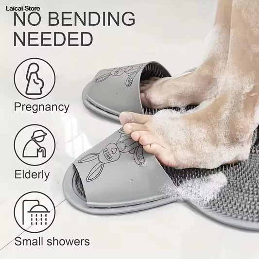 Silicone Rabbit Foot Rubbing Bathroom Anti-slip Mat
