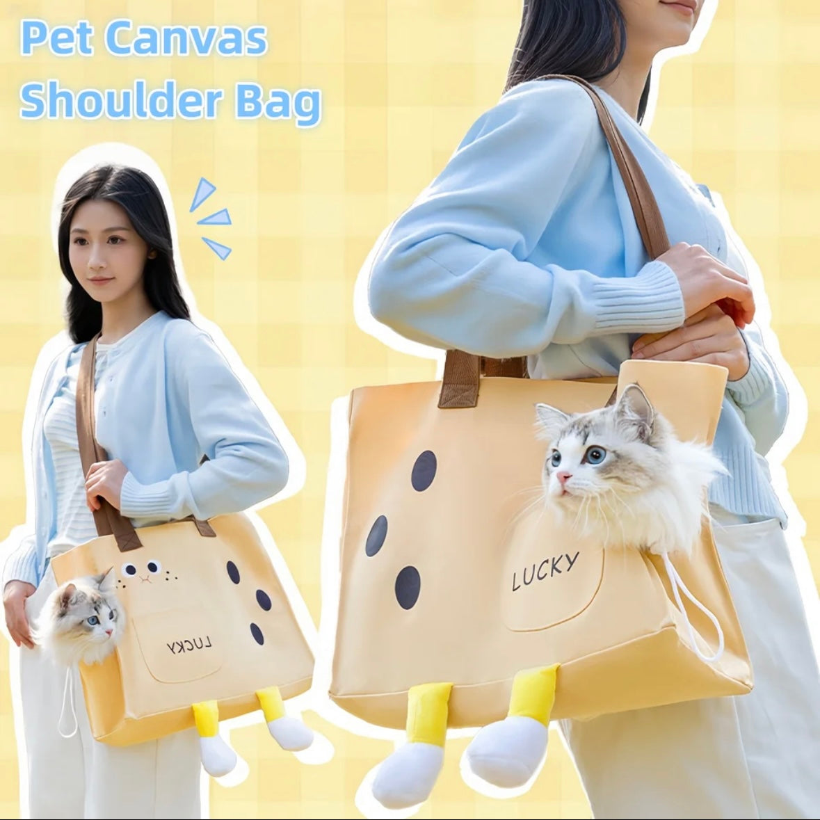 Pet Canvas Shoulder Bag