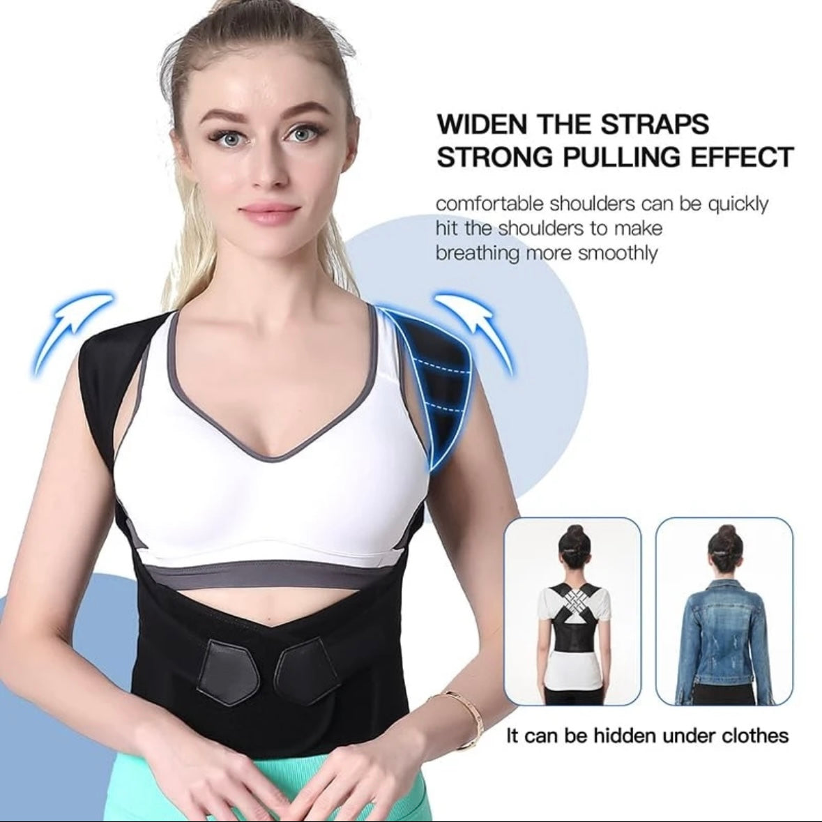 “Back- Fix” ADJUSTABLE BACK POSTURE BELT