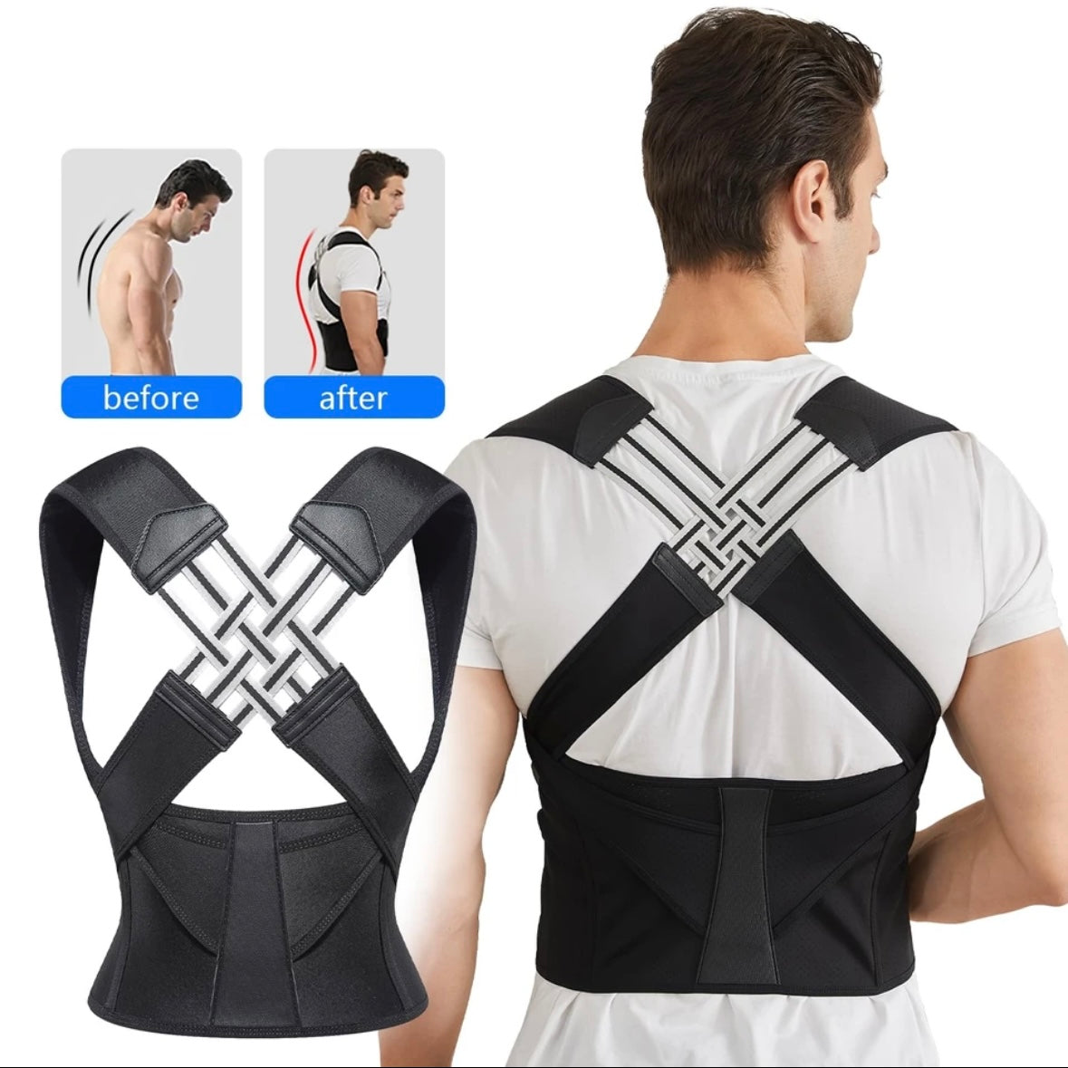 “Back- Fix” ADJUSTABLE BACK POSTURE BELT