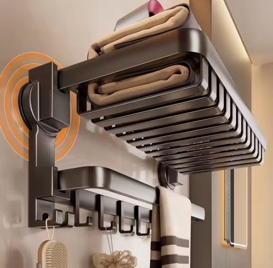 Suction Cup Towel Rack with Coat Hook