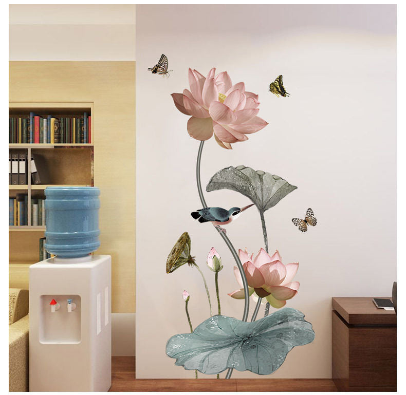 Elegant flower wall sticker