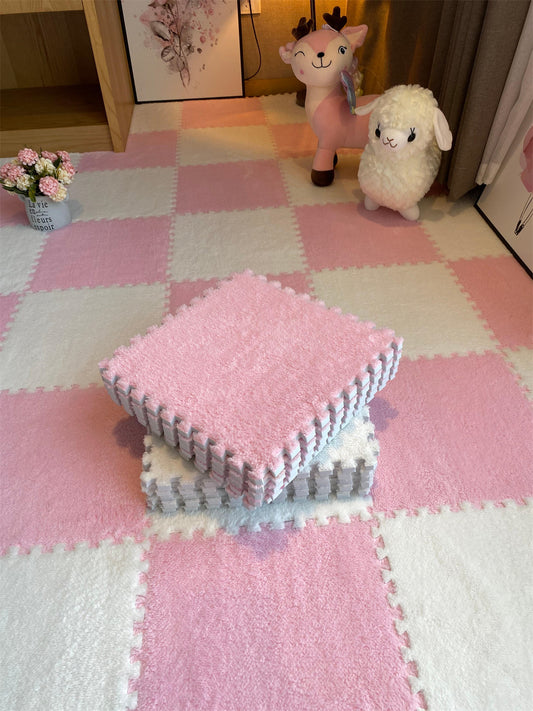 Striped splicing carpet floor mat