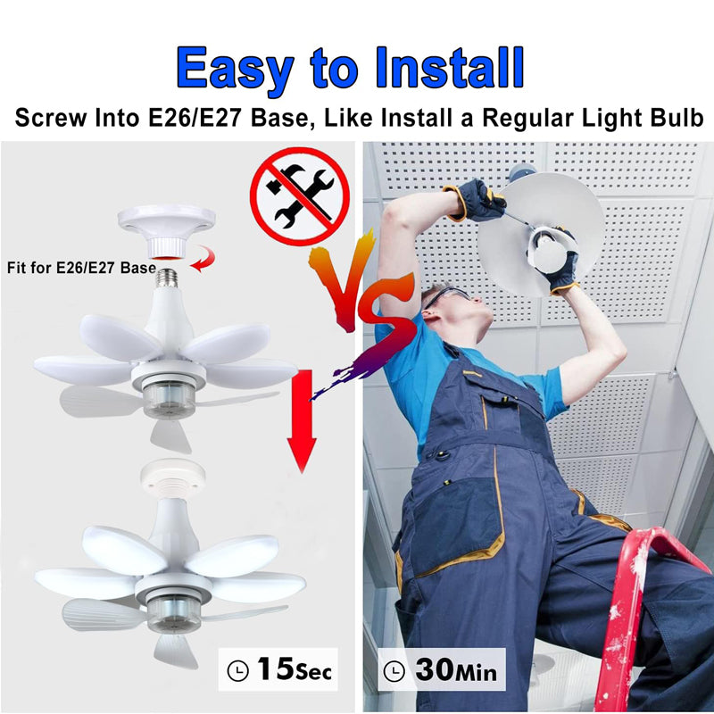2-in-1 Ceiling Fan & LED Light