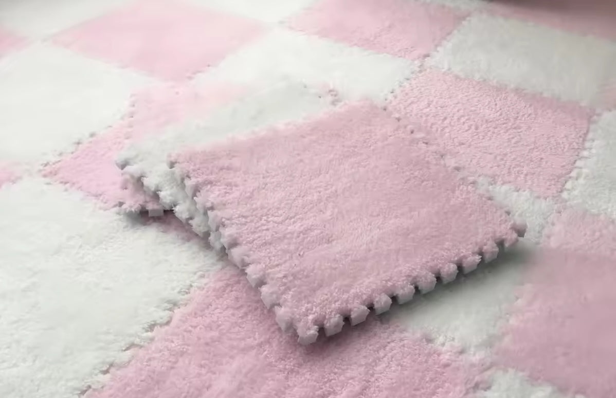 Striped splicing carpet floor mat