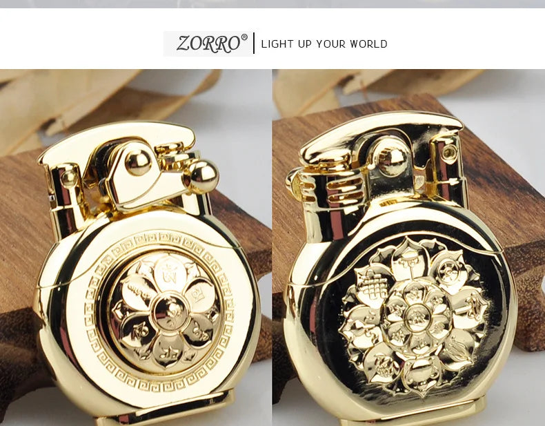 ZORRO Gold-Plated Vintage Lighter