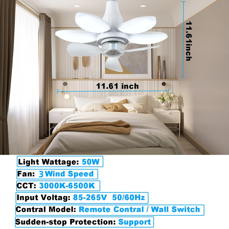 2-in-1 Ceiling Fan & LED Light