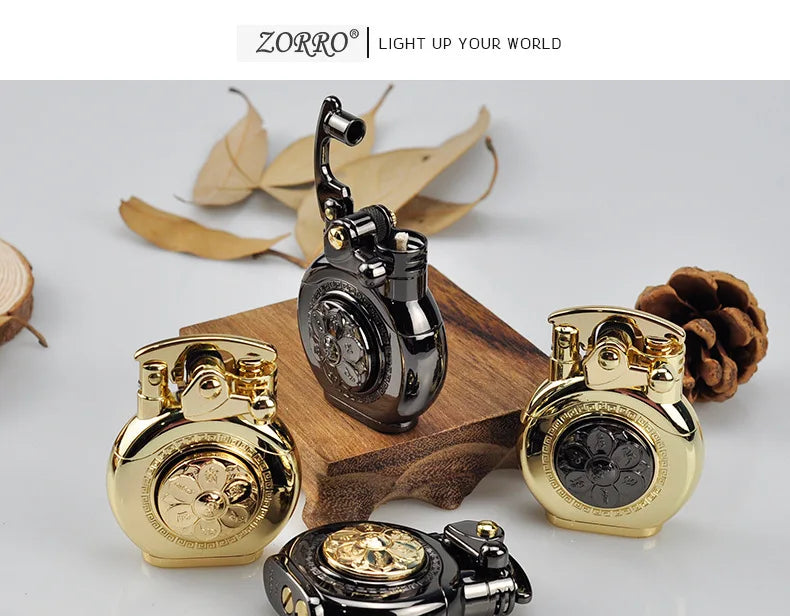 ZORRO Gold-Plated Vintage Lighter